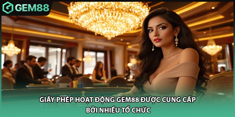 Giấy phép hoạt động GEM88 được cung cấp bởi nhiều tổ chức